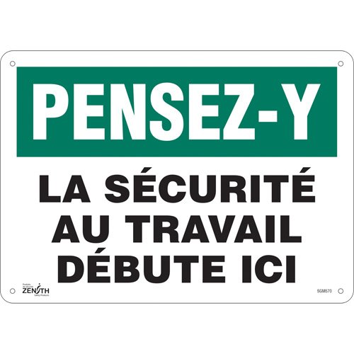 SGM570-"La Sécurité au Travail" Sign