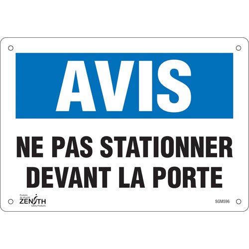 SGM596-"Ne Pas Stationner" Sign