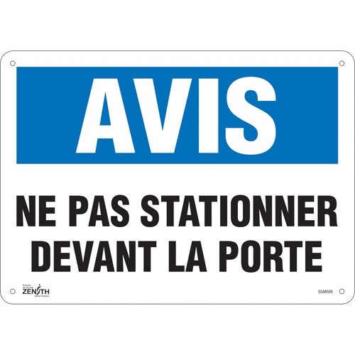 SGM599-"Ne Pas Stationner" Sign