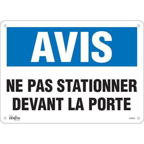 SGM600-"Ne Pas Stationner" Sign