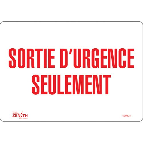 SGM625-"Sortie D'Urgence" Sign