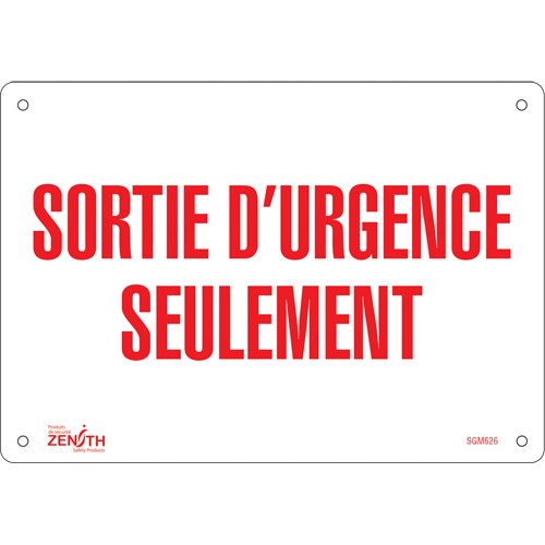 SGM626-"Sortie D'Urgence" Sign