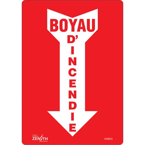 SGM643-"Boyau D'Incendie" Arrow Sign