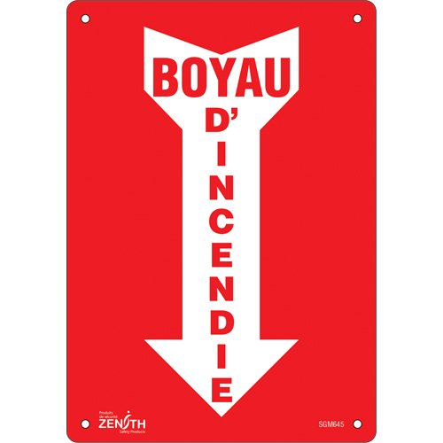 SGM645-"Boyau D'Incendie" Arrow Sign