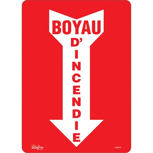 SGM646-"Boyau D'Incendie" Arrow Sign
