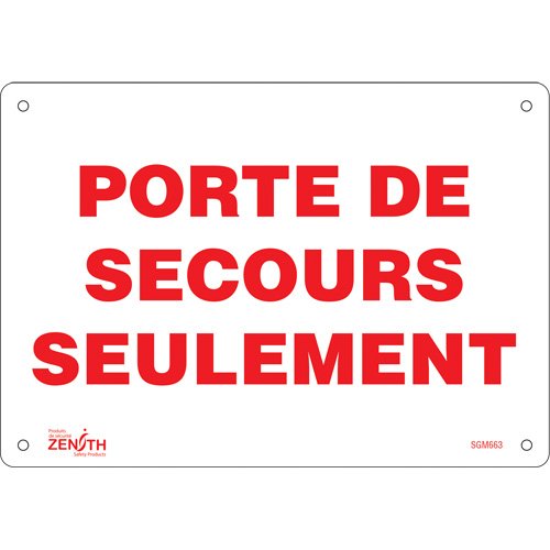 SGM663-"Porte De Secours" Sign