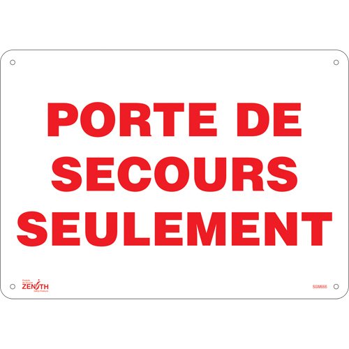 SGM666-"Porte De Secours" Sign