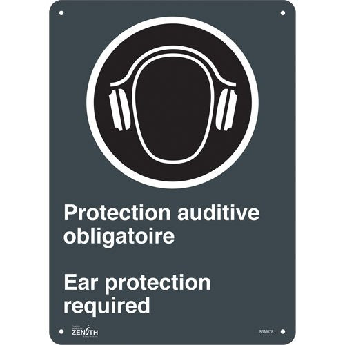 SGM678-"Protection Auditive Obligatoire - Ear Protection Required" Sign