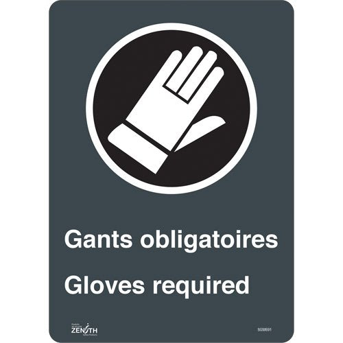 SGM691-"Gant Obligatoires - Gloves Required" Sign