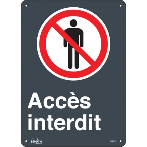 SGM720-"Accès interdit" Sign