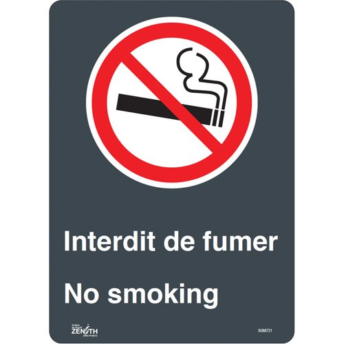 SGM721-"Interdit De Fumer/No Smoking" Sign