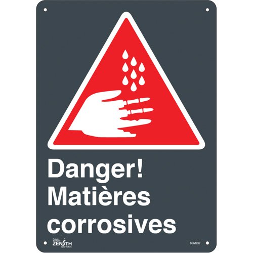 SGM732-"Matières Corrosives" Sign