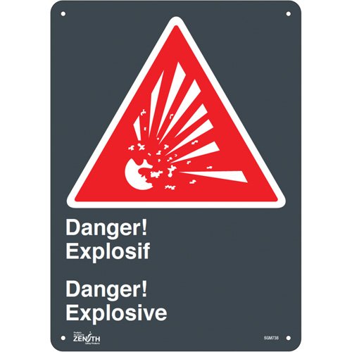 SGM738-"Explosif/Explosive" Sign