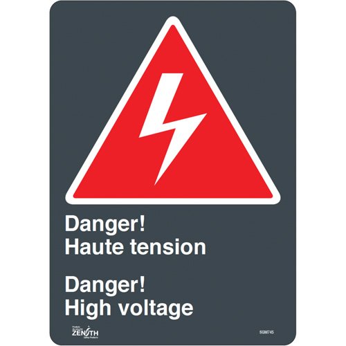 SGM745-"Haute Tension/High Voltage" Sign