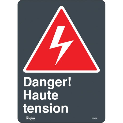 SGM748-"Haute Tension" Sign