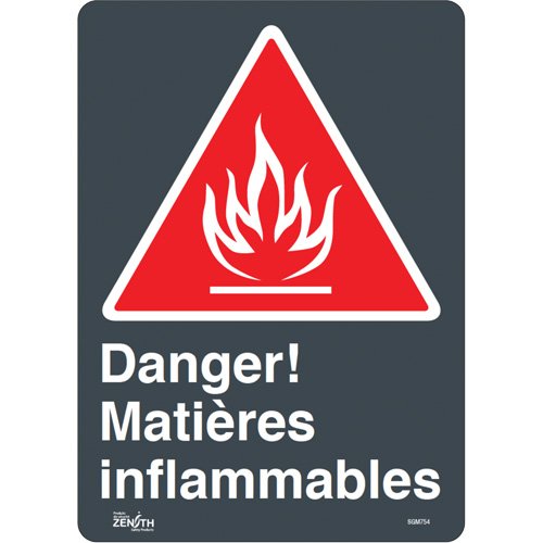 SGM754-"Matières Inflammables" Sign