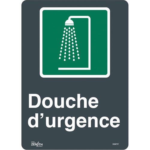 SGM757-"Douche D'Urgence" Sign