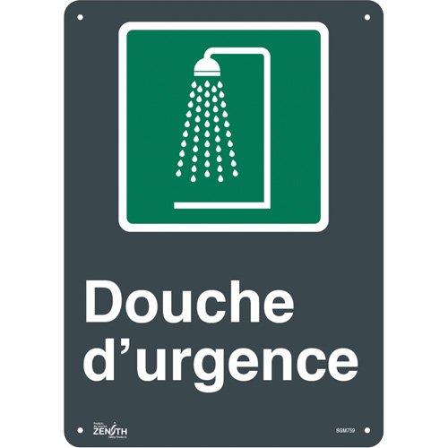 SGM759-"Douche D'Urgence" Sign