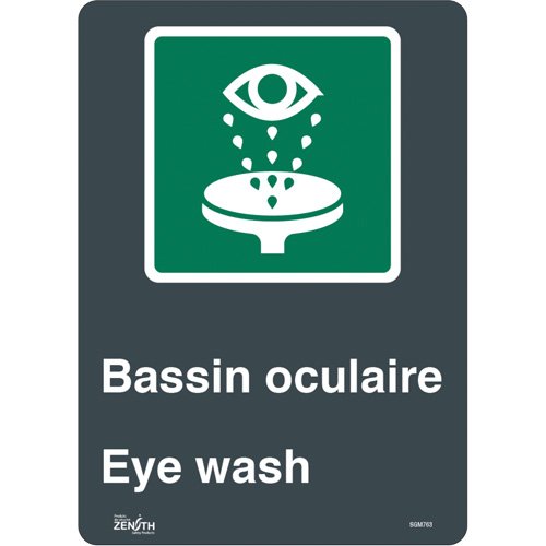 SGM763-"Bassin Oculaire/Eye Wash" Sign