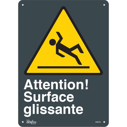 SGM788-"Surface Glissante" Sign