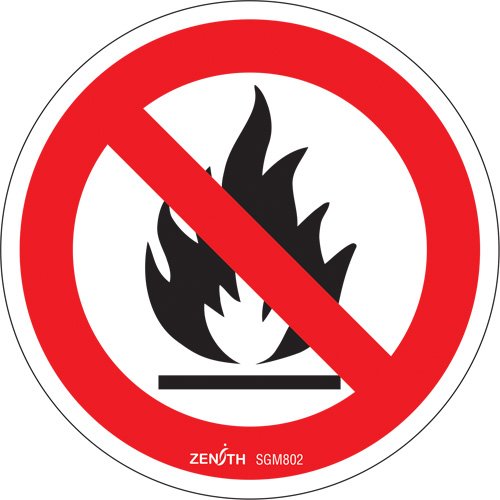 SGM802-No Open Flames CSA Standard Safety Sign