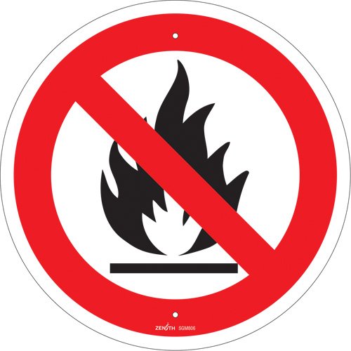 SGM806-No Open Flames CSA Standard Safety Sign