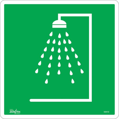 SGN102-Emergency Shower CSA Standard Safety Sign