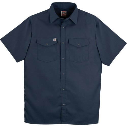 SGN663-Twill Short-Sleeved Work Shirt with Snap