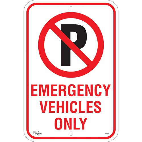 SGP344-No Parking "Emergency Vehicles Only" Sign