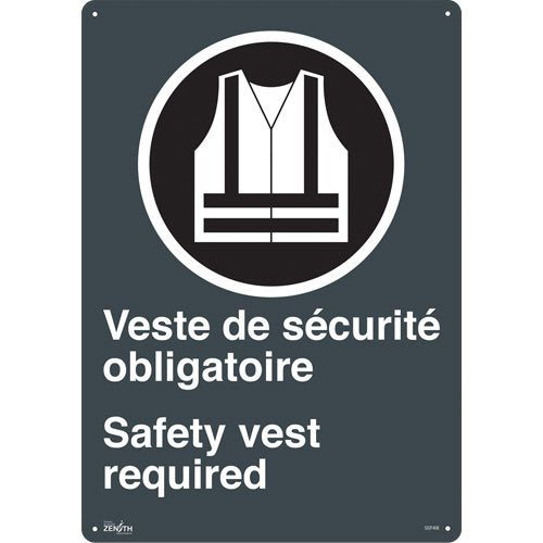 SGP406-"Port du dossard obligatoire/Safety Vest Required" Sign