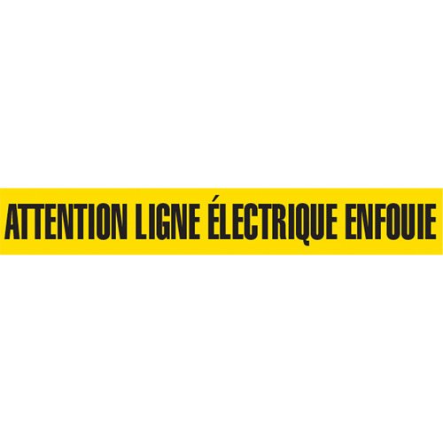 SGQ360-"Attention Ligne Électrique Enfouie" Barricade Tape