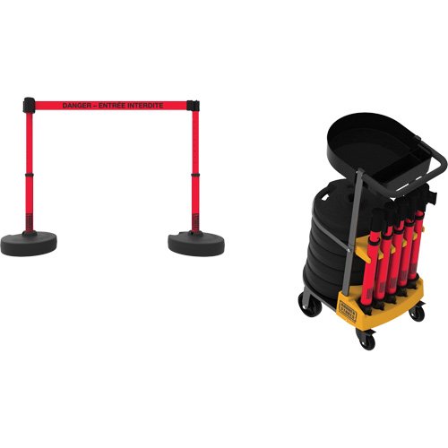SGQ814-Plus Portable Barrier System Cart Package with Tray