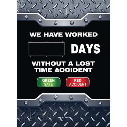 SGQ953-Digi-Day® Electronic Scoreboard Motivational Safety Sign