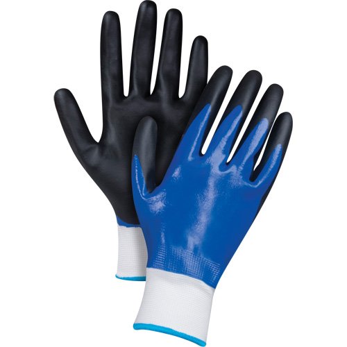 SGX782-Black & Blue Coated Gloves