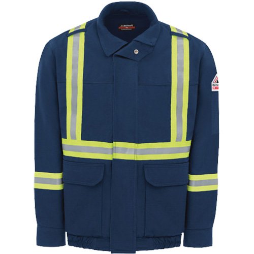 SGX795-Men's Lined Bomber Jacket with Reflective Trim