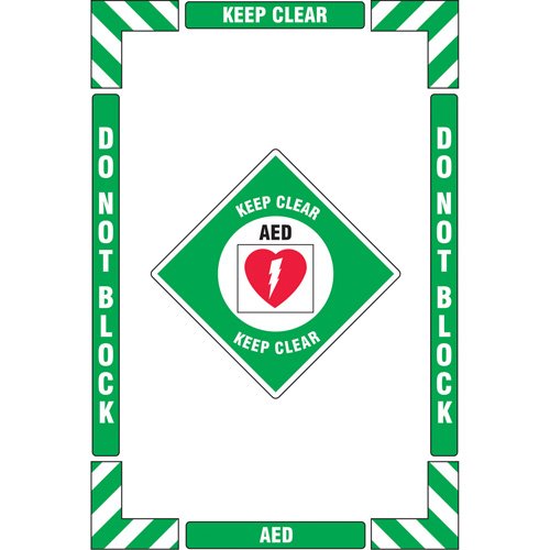 SGY026-"AED Keep Clear" Floor Marking Kit