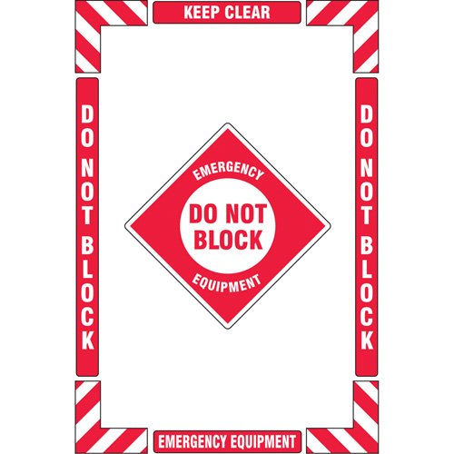 SGY032-"Emergency Equipment" Floor Marking Kit