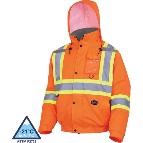 SHD447-Waterproof Winter Quilted Safety Bomber Jacket