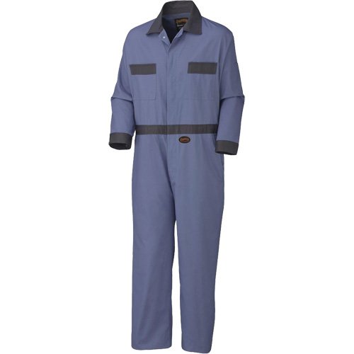SHD575-Coveralls with Concealed Brass Buttons
