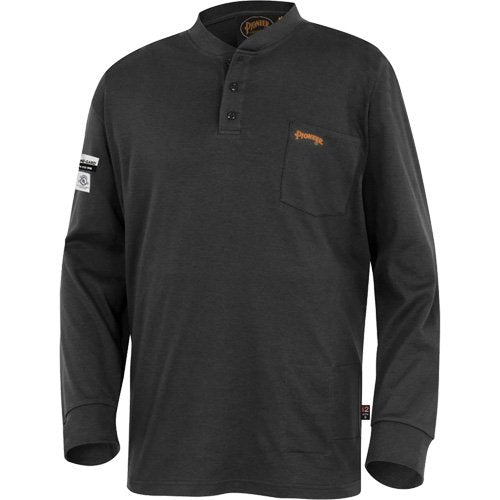 SHE334-FR Interlock Henley Shirt