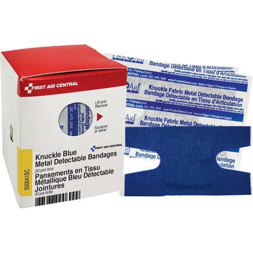 SHE881-Knuckle Blue Detectable Bandages
