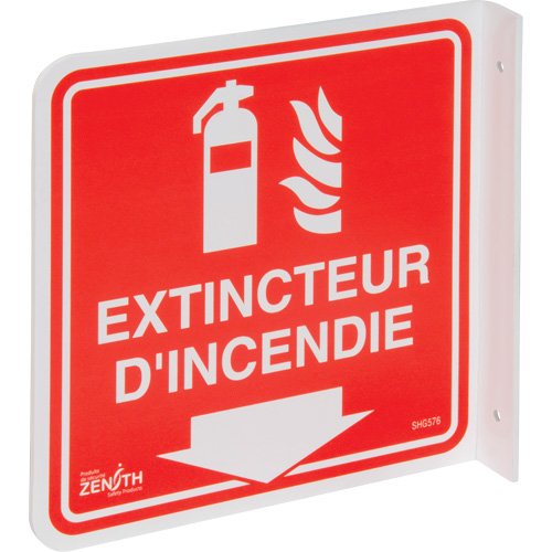 SHG576-90° Projecting "Extincteur d'Incendie" Sign