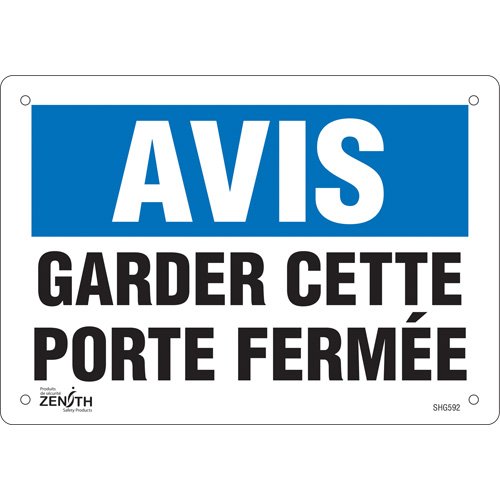 SHG592-"Porte fermée" Sign