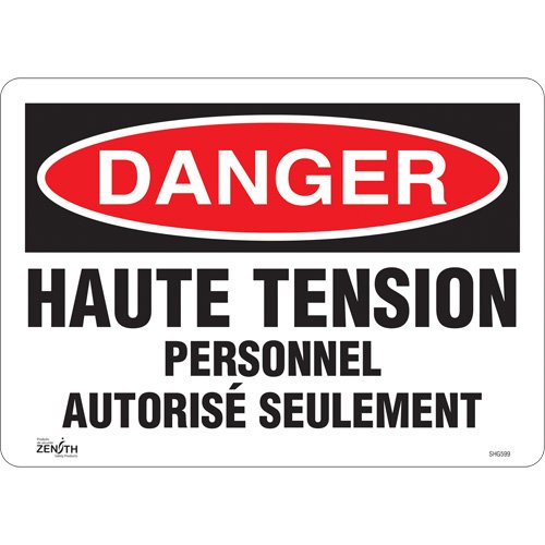 SHG599-"Haute tension" Sign