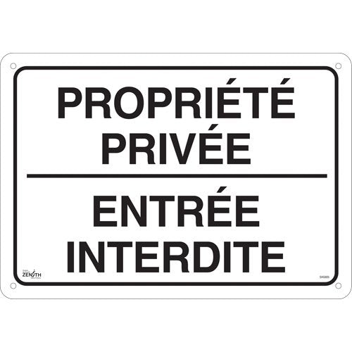 SHG605-"Propriété privée" Sign