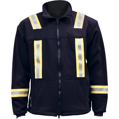 SHG738-Flame Resistant Striped Full Zip Fleece Jacket