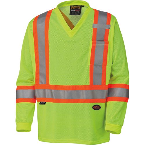 SHH642-Traffic Micro Mesh Long-Sleeved Safety Shirt
