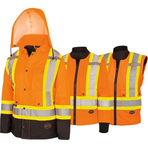 SHH796-Women's  7-in-1 Waterproof Jacket with Hood