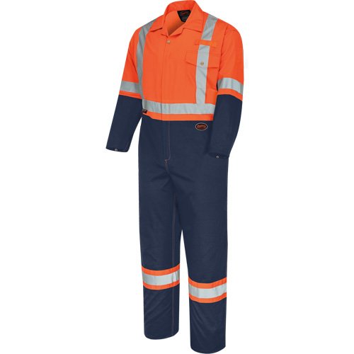 SHH886-2-Tone Safety Coveralls with Zipper Closure
