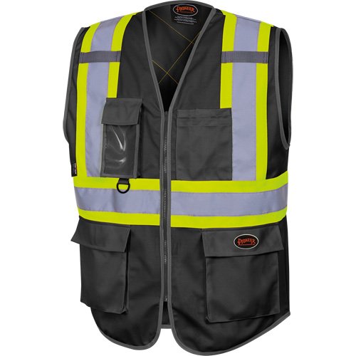 SHI002-Tricot High-Visibility Safety Vest with Zipper Closure